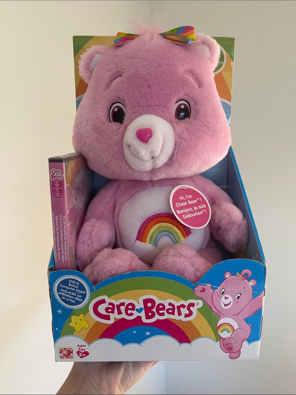 Care Bears Cheer Bear Plush - Pink with Rainbow Bow
